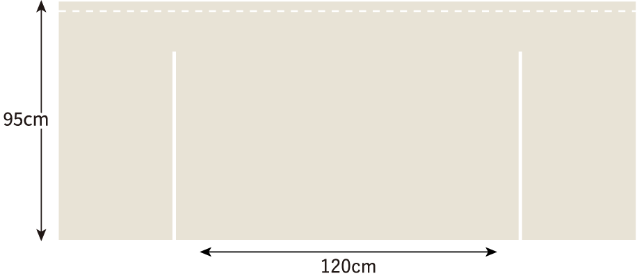 三つ割れのれん幅変更